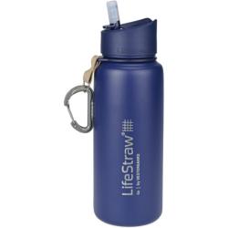 Gourde métal GO bleue Lifestraw 