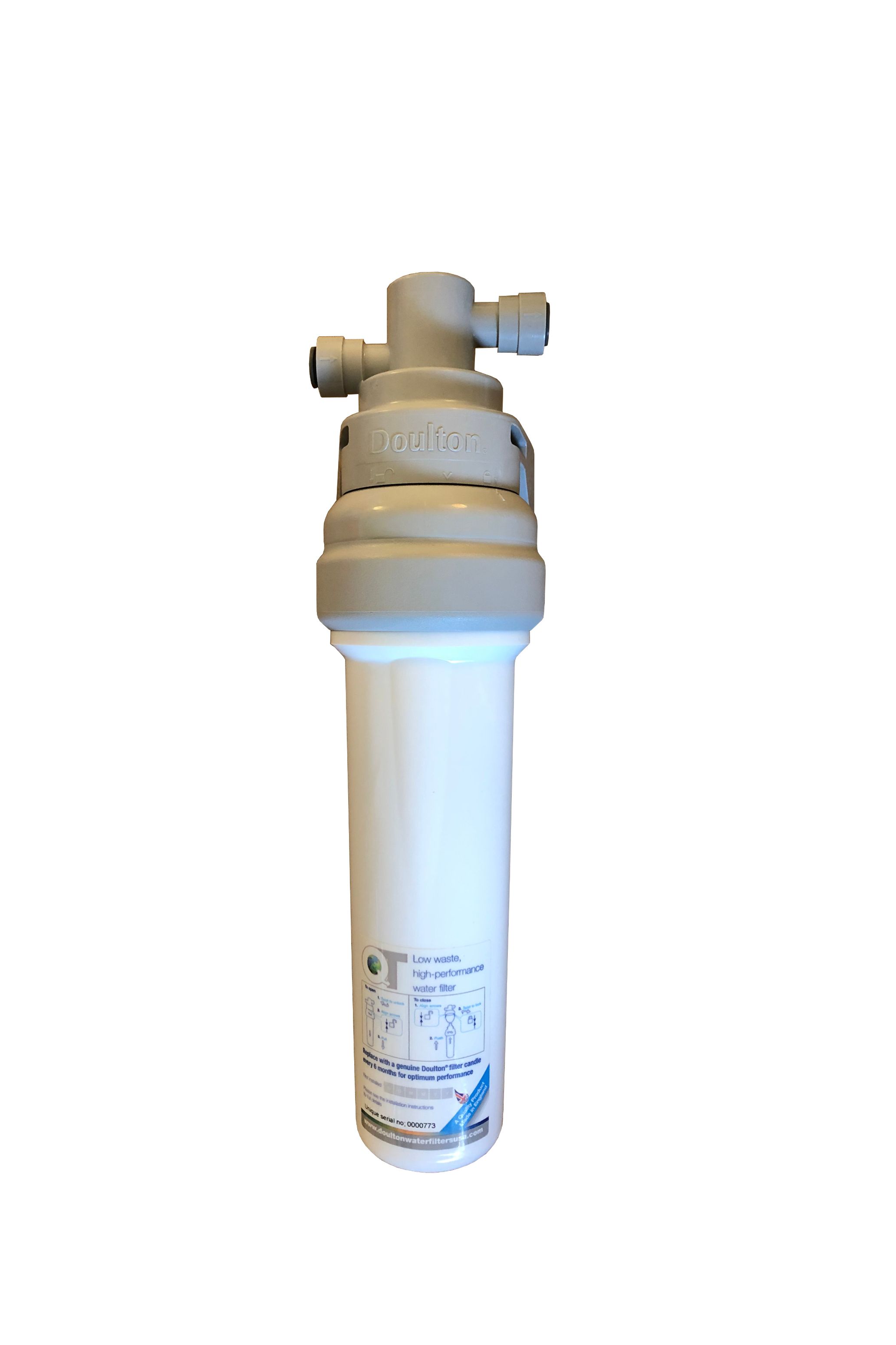 Porte filtre Doulton QT - Connexions PUSH FIT 3/8'' - avec cartouche BIOTECT Ultra SI M12