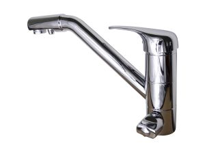 Robinet 3 voies classique Inox brillant
