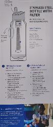 Gourde métal GO bleue Lifestraw 