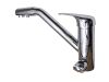 Robinet de cuisine 3 voies classique inox brillant