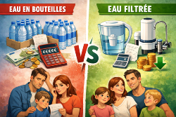 Co�t r�el de l�eau en bouteille vs filtr�e