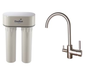 [PACK] Purificateur d'eau Doulton DUO HIP NITRATES + Mitigeur 3 voies CONTEMPORAIN satiné