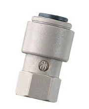 Raccord droit pour robinet Doulton sous évier filetage 7/16UNS x PushFit 3/8" (tube 3/8'' = 10 mm)