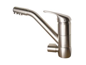 Robinet 3 voies classique Inox brillant