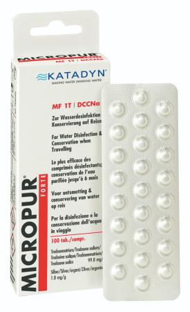 Comprimés MICROPUR Forte 100 comprimés MF 1T 1.8mg/g d'argent