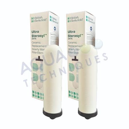 Lot  pour 6 mois x 2 cartouches  BRITISH BERKEFELD  Ultra Stérasyl  pour filtre à gravité