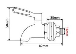 Robinet chromé Aqua-Techniques de purificateur d'eau à gravité pour filtre British Berkefeld