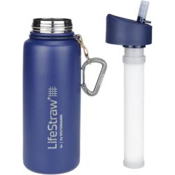 Gourde métal GO bleue Lifestraw 